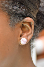 Load image into Gallery viewer, Pink Rose Quartz Stone Earrings
